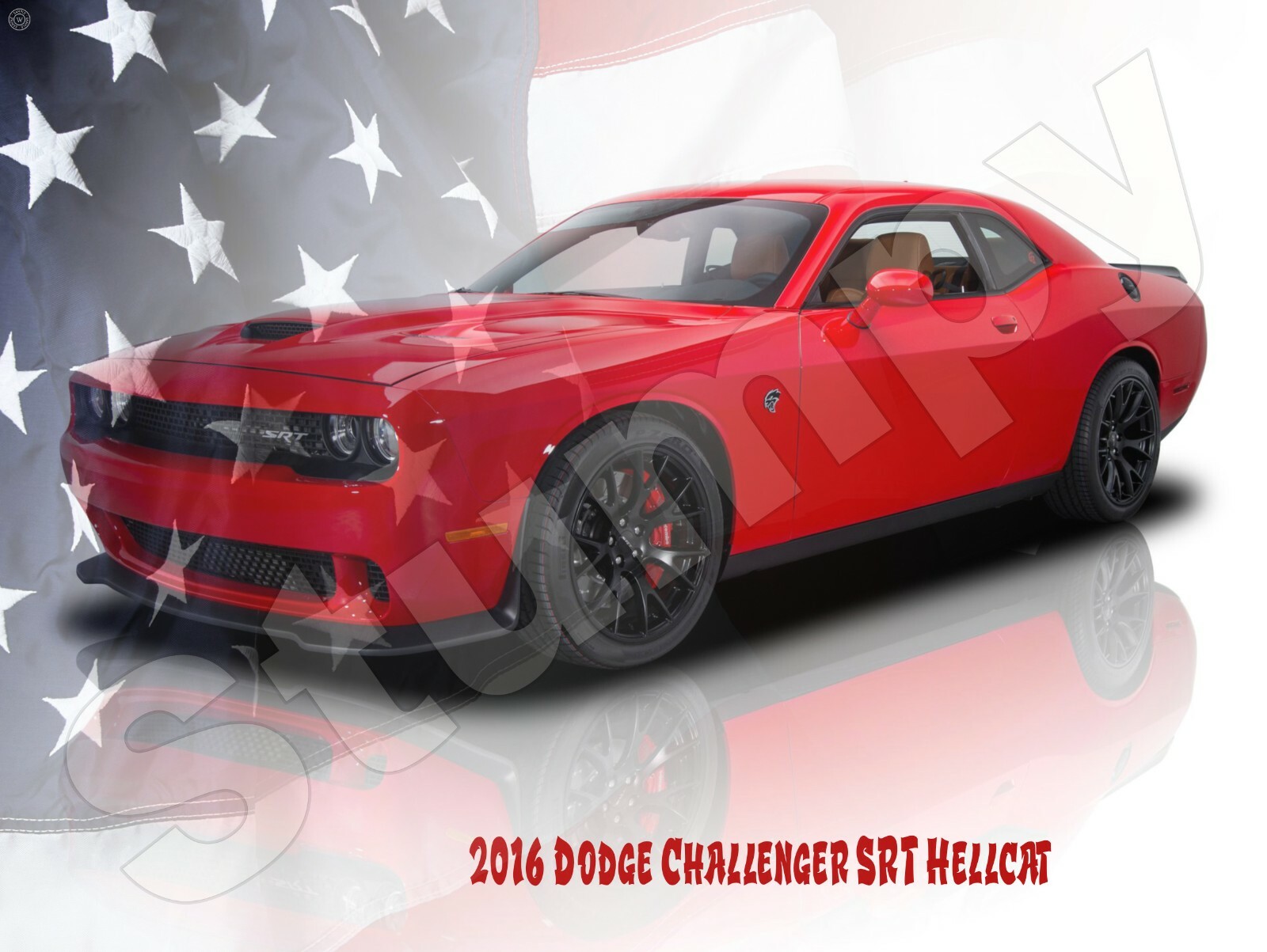 2016 Dodge Challenger SRT Hellcat Metal Sign 9″ x 12″ or 12″ x 16″