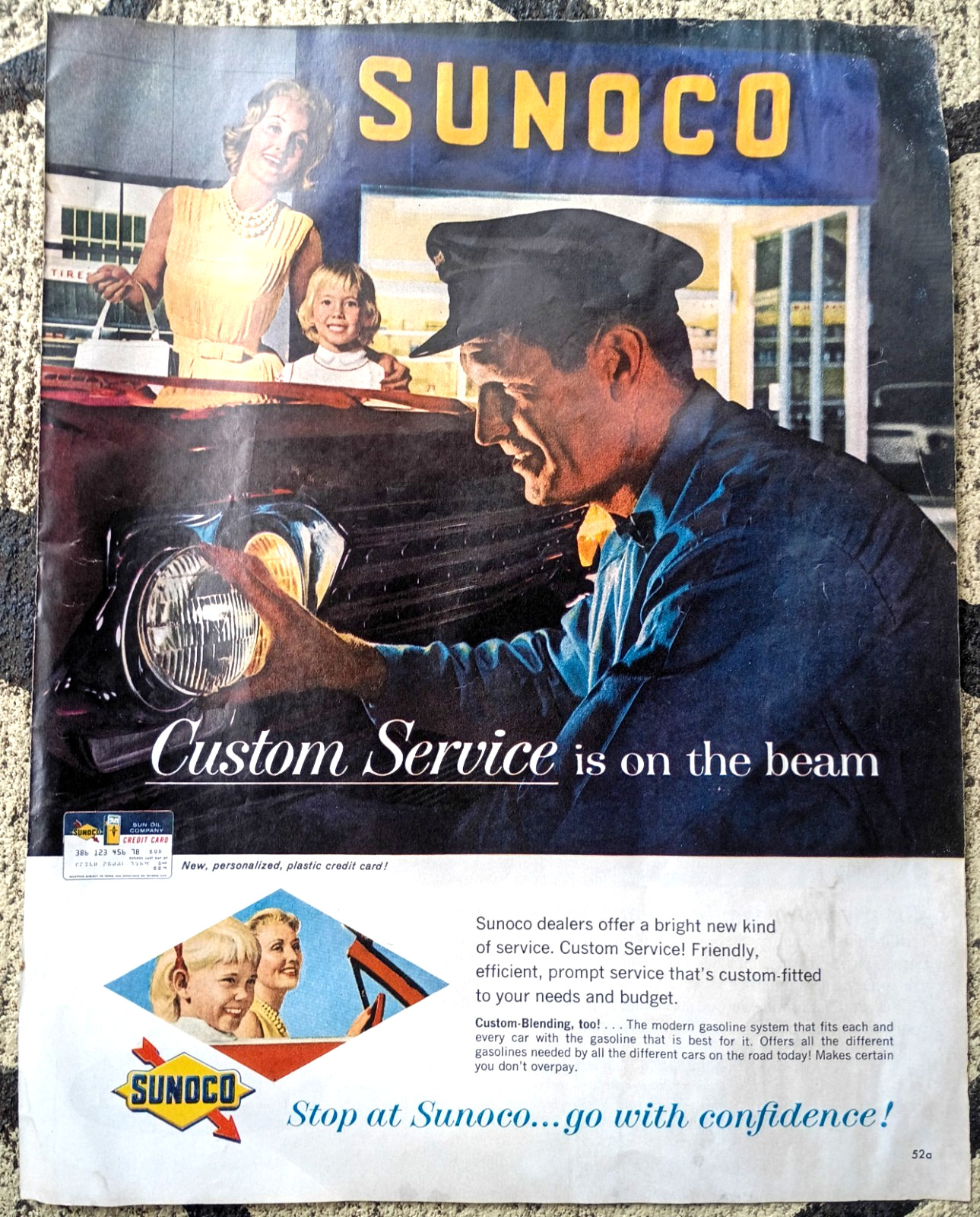 SUNOCO GASOLINE & NATIONWIDE INSURANCE AD FROM SATURDAY EVENING POST 7/21/1962