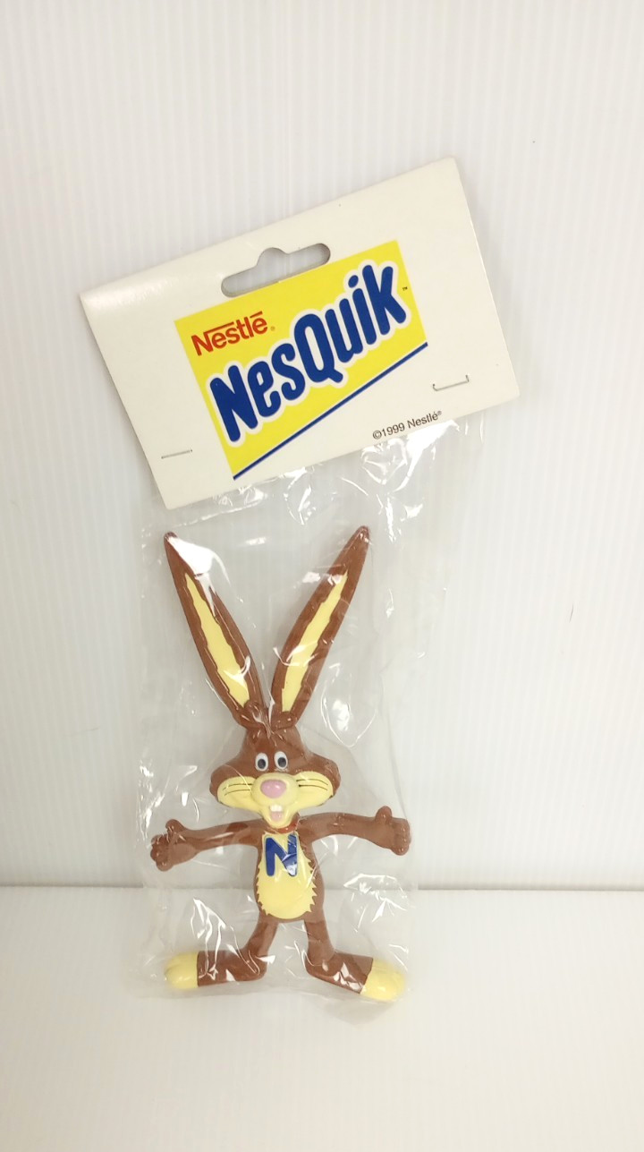Vintage Nestle Nesquick Plastic Bunny Toy Figure 1999