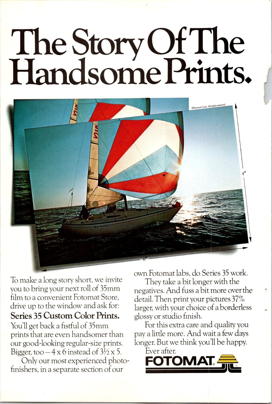 Fotomat Series 35 Custom color Prints Handsome Vintage Print Ad 1979