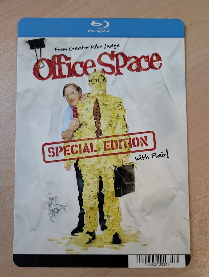 Office Space BLOCKBUSTER DVD BACKER CARD ONLY 5.5″X8″
