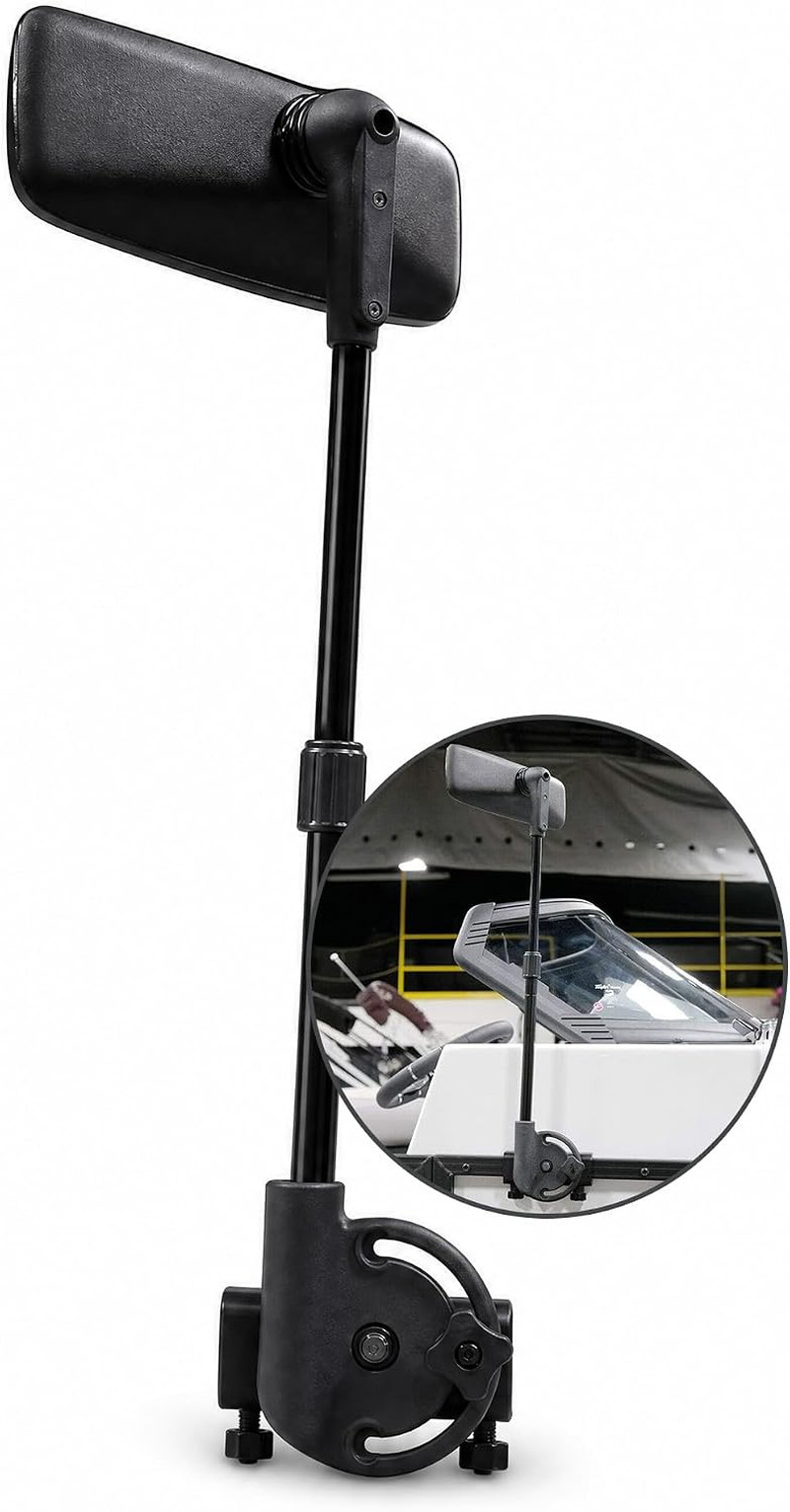 Extra Large Pontoon Boat Mirror (5″ X 11.8″) & Bracket, New, Folding, Adjustable