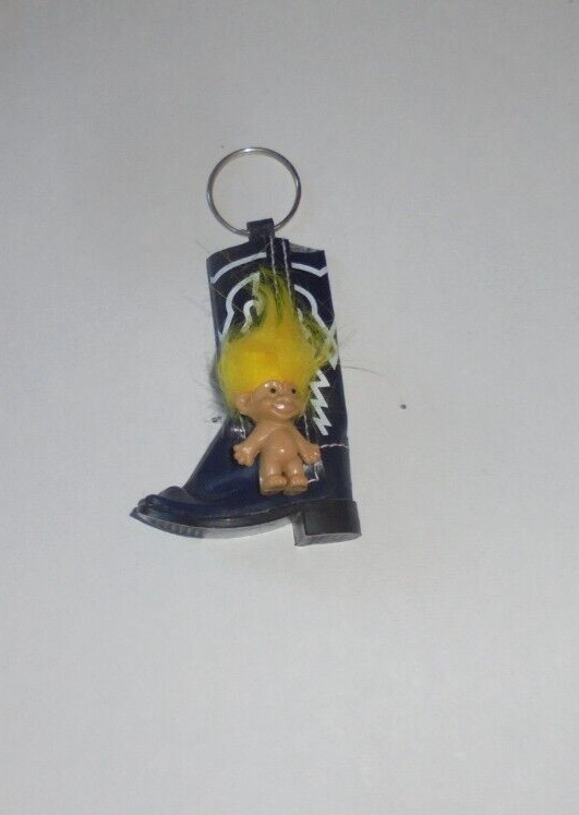 Crazy Boot Good Luck Belt Keychain Keyring Elf Dwarf Critter Novelty Vintage Gag
