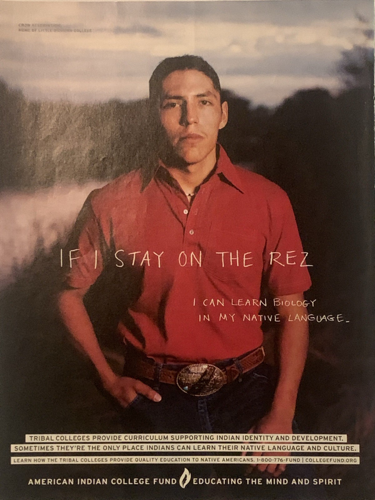 2006 American Indian College Fund PRINT AD Little Big Horn College VTG 2000s