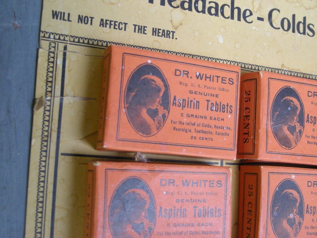 Antique DR. WHITES Lehighton, PA Medicine Advertising Store Display & Sign