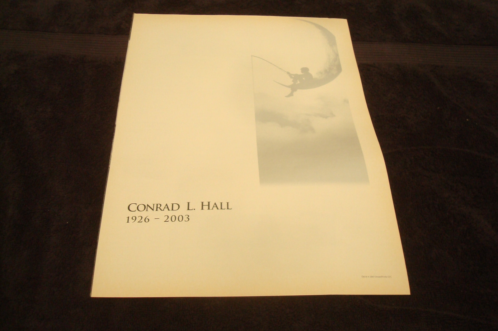 CONRAD HALL 1926-2003 tribute ad to the cinematographer from DreamWorks
