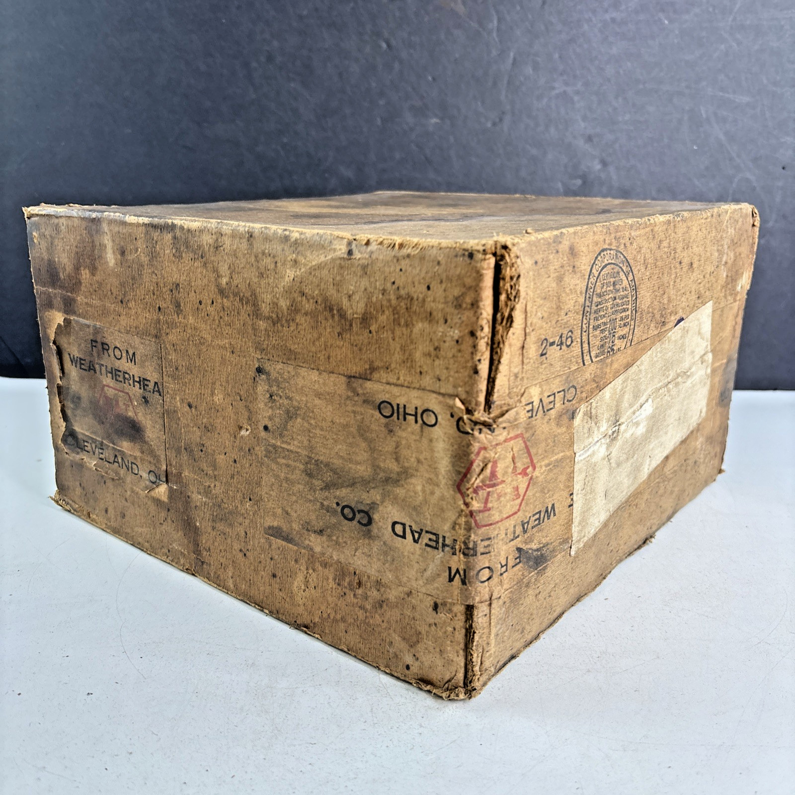 Vintage Weatherhead Hydraulic Brake Fitting Cardboard Store Display Box w/Parts