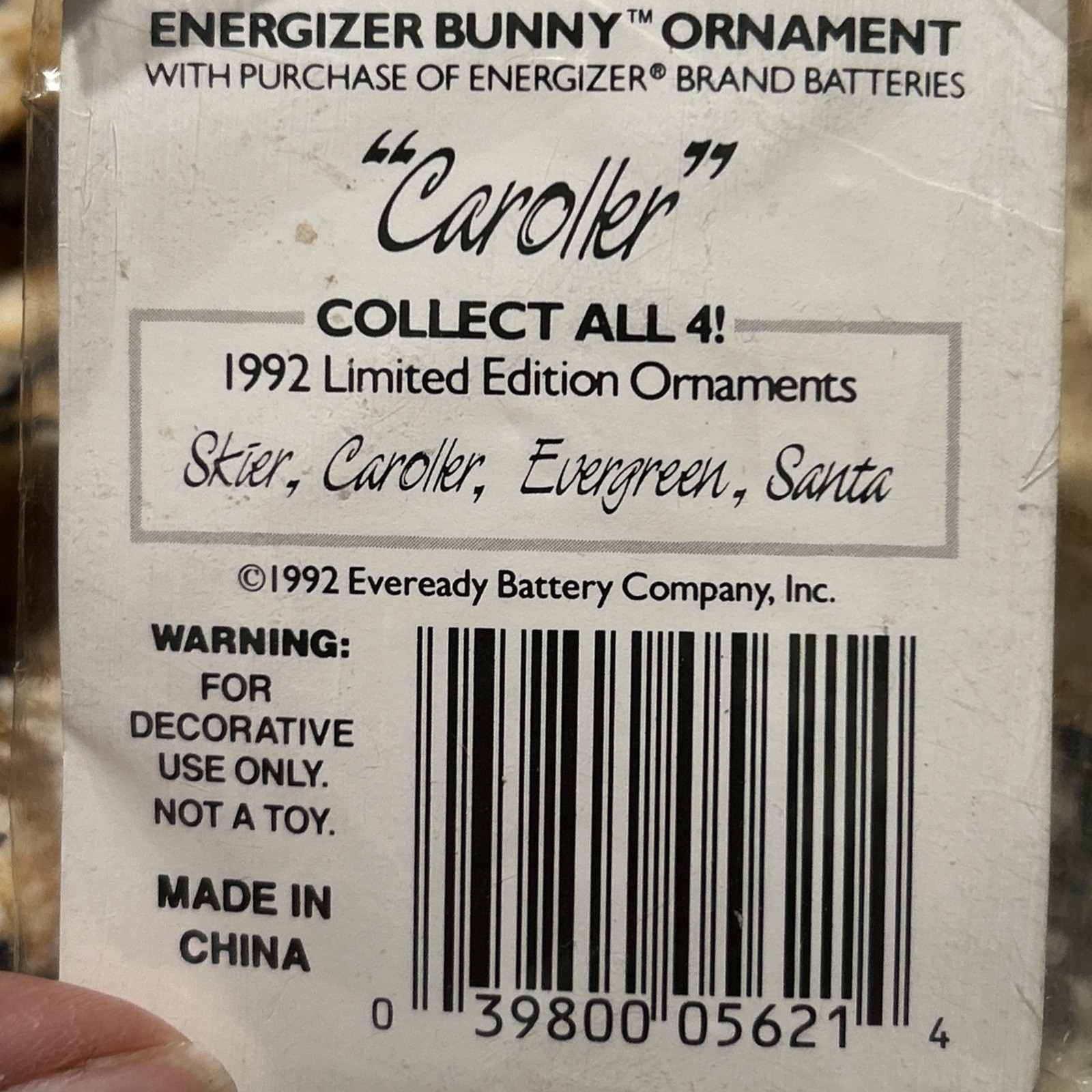 Vintage Energizer Bunny 1997 Eveready Battery 7″ Stuffed Plush Promo & Ornaments