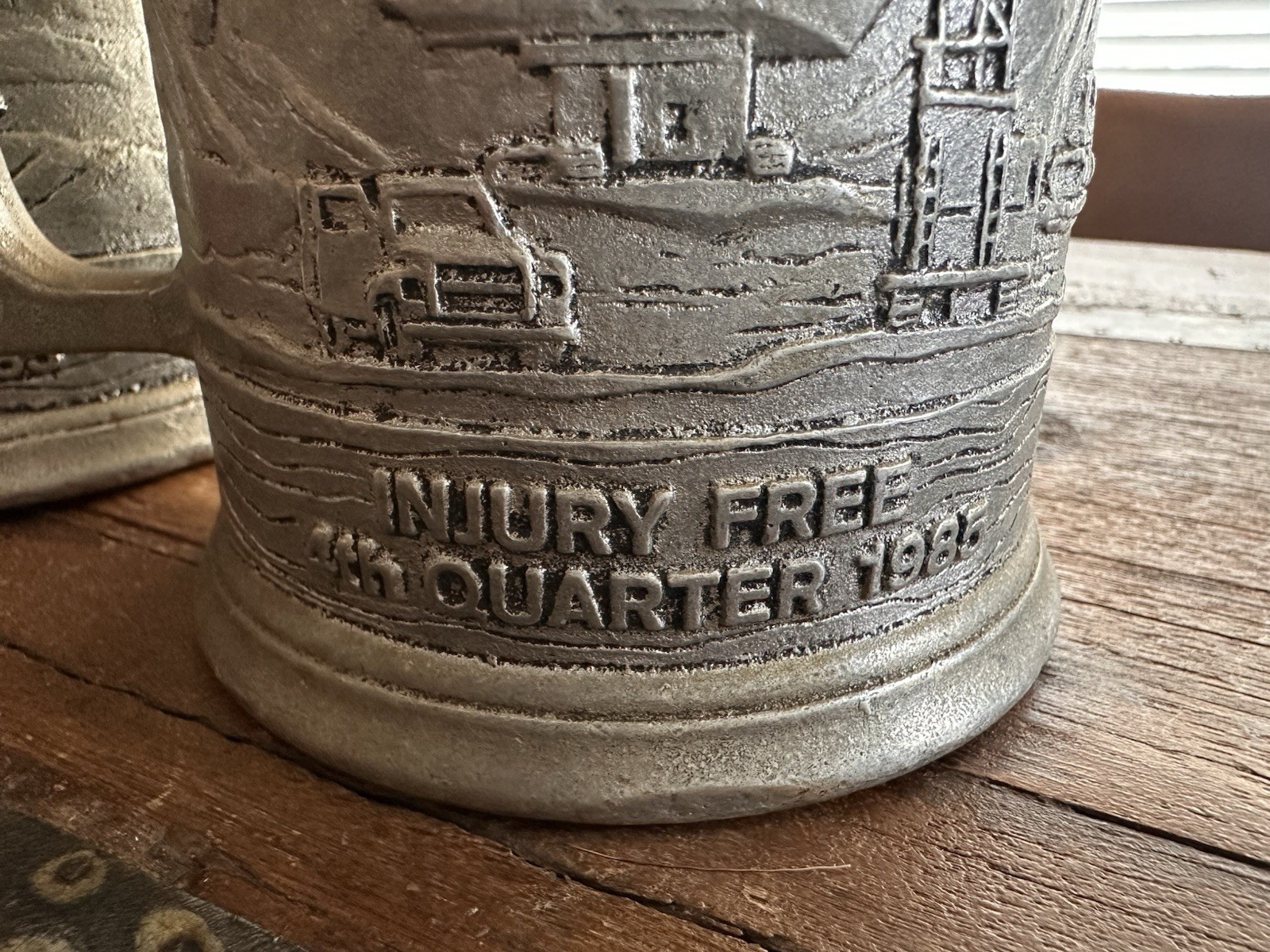 Vintage Peabody Coal Company Eastern Division Pewter Color Mugs Set of 2