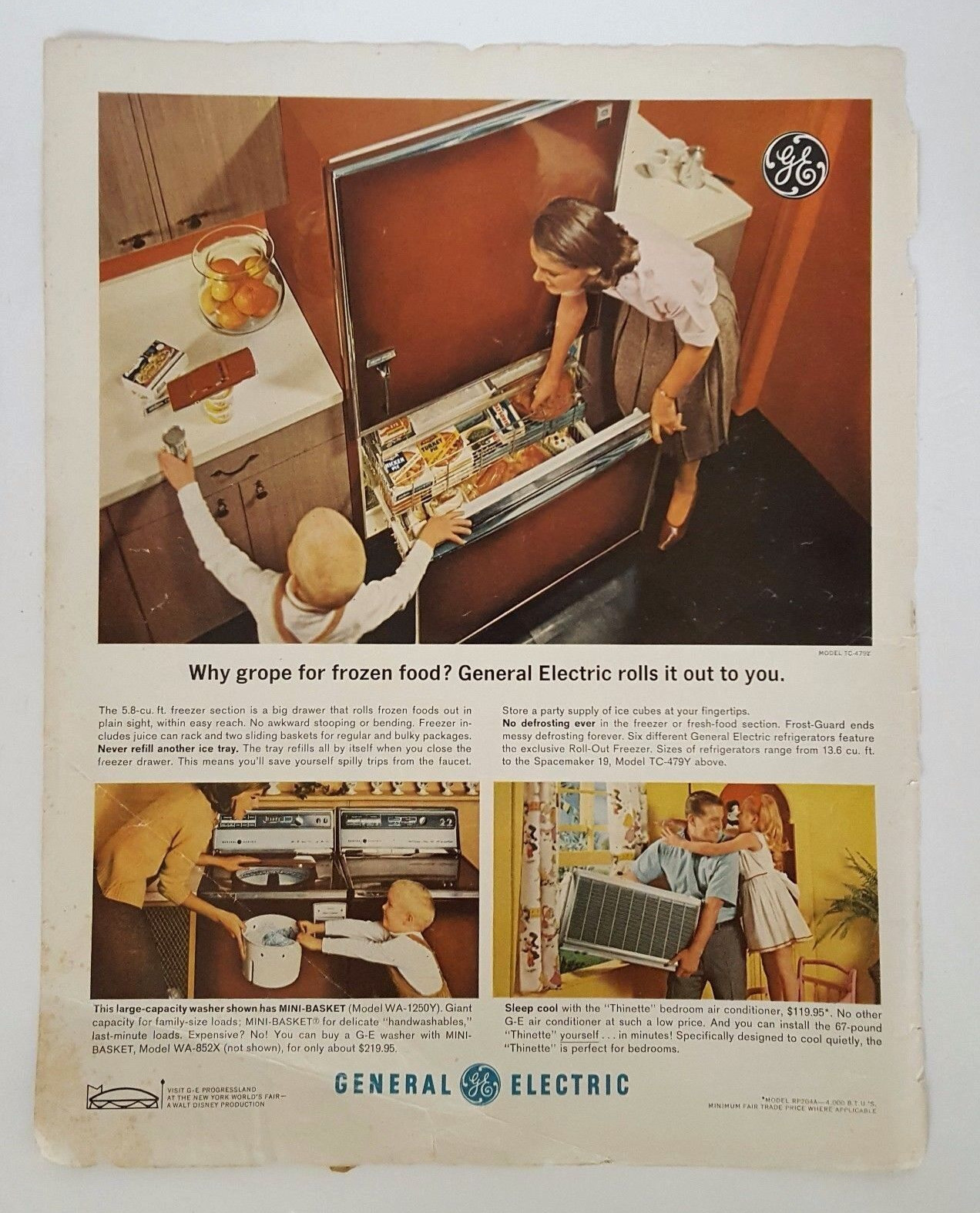 General Electric Appliances Vintage Ad 1964 Post Magazine Page 13.5 x 10.5