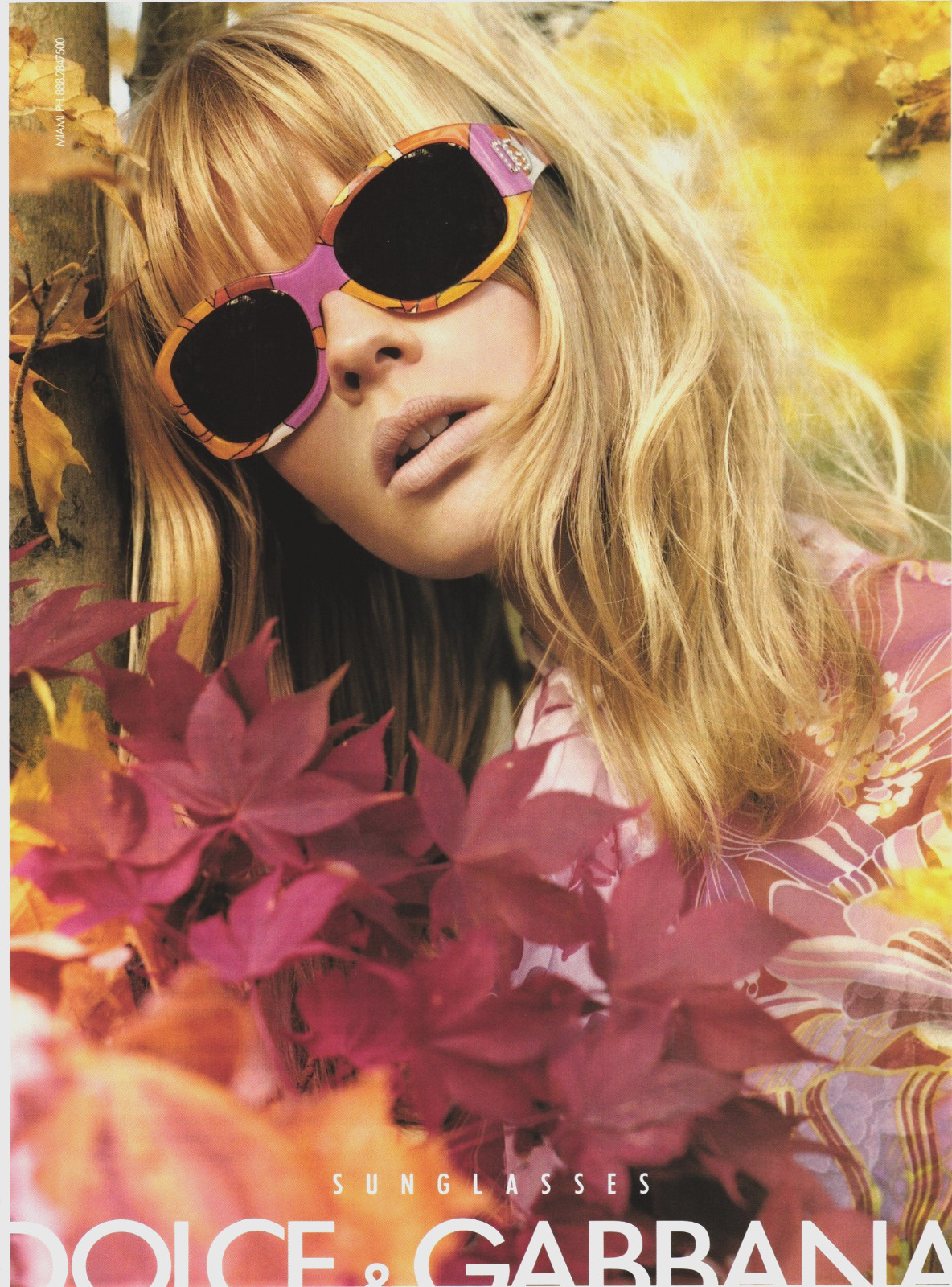 Dolce Gabbana Sunglasses Mod Psychedelic Flower Child 2004 Fashion Print Ad 426