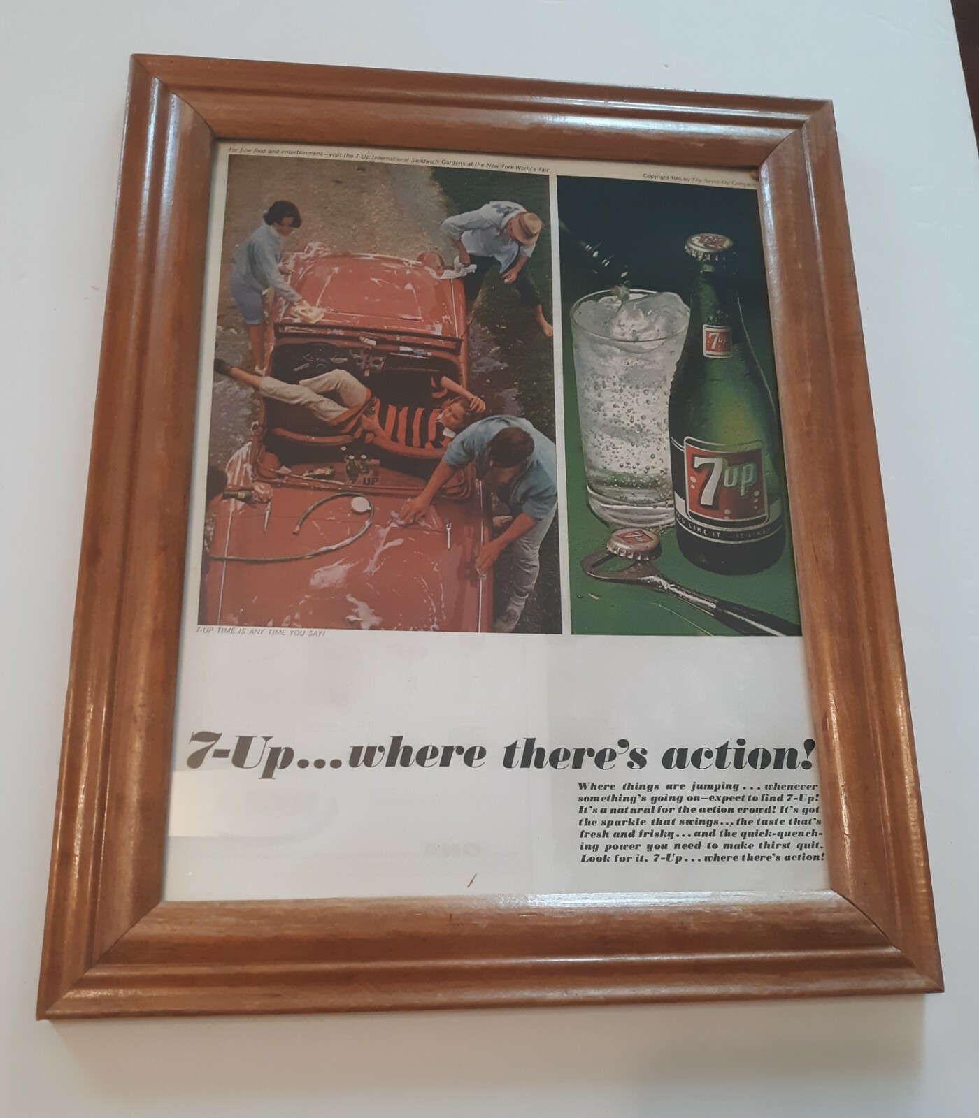 Vintage Advertising 1965 – 7up & 1951 Fatima Blue Cigarettes. Includes Frames