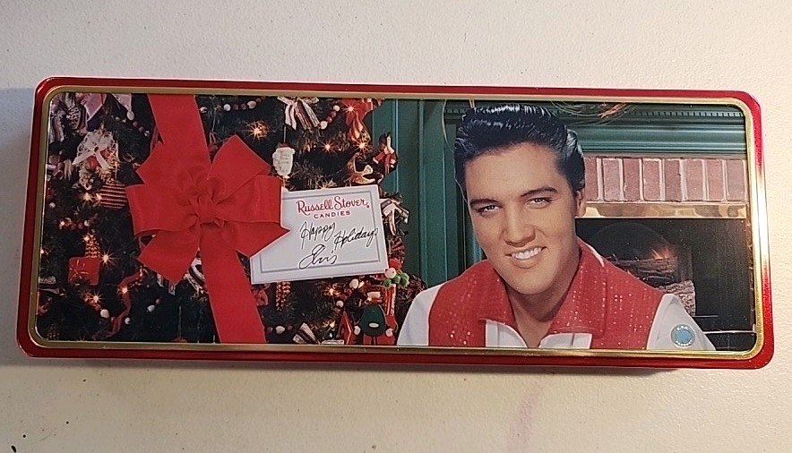 Elvis Presley Metal Candy Tin Happy Holiday Elvis Valentine’s Empty MINT