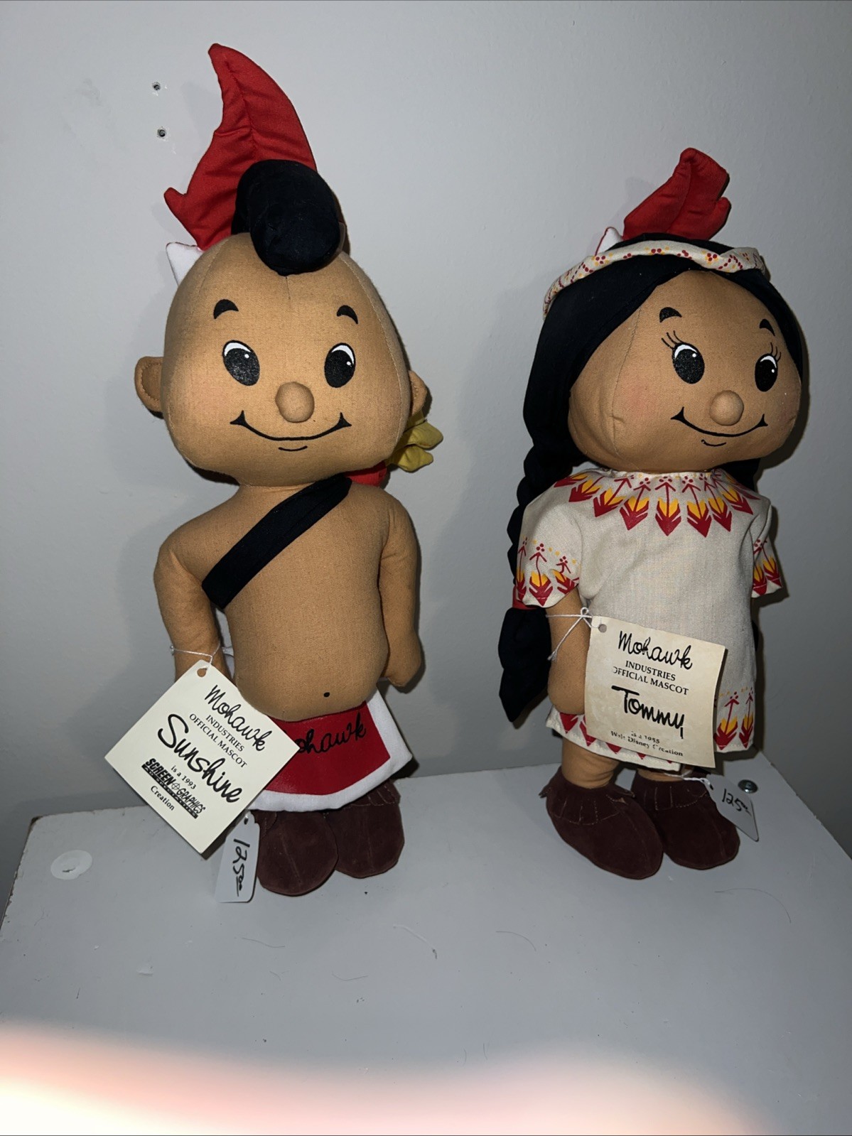 Disney MOHAWK TOMMY And Sunshine CARPET Advertising Plush Stuffed Doll Rare 1993