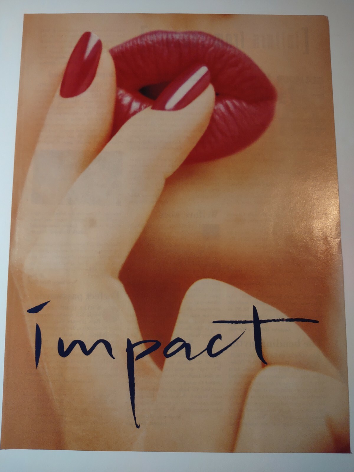 Max Factor Impact Lip Color Cosmetics Vintage 1990s Print Ad