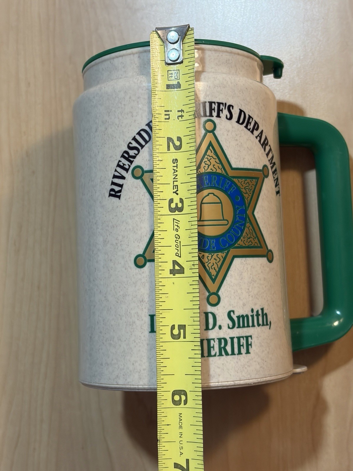 Riverside Sheriff Larry D Smith Whirley Thermos Mug Travel Cup Detention Center
