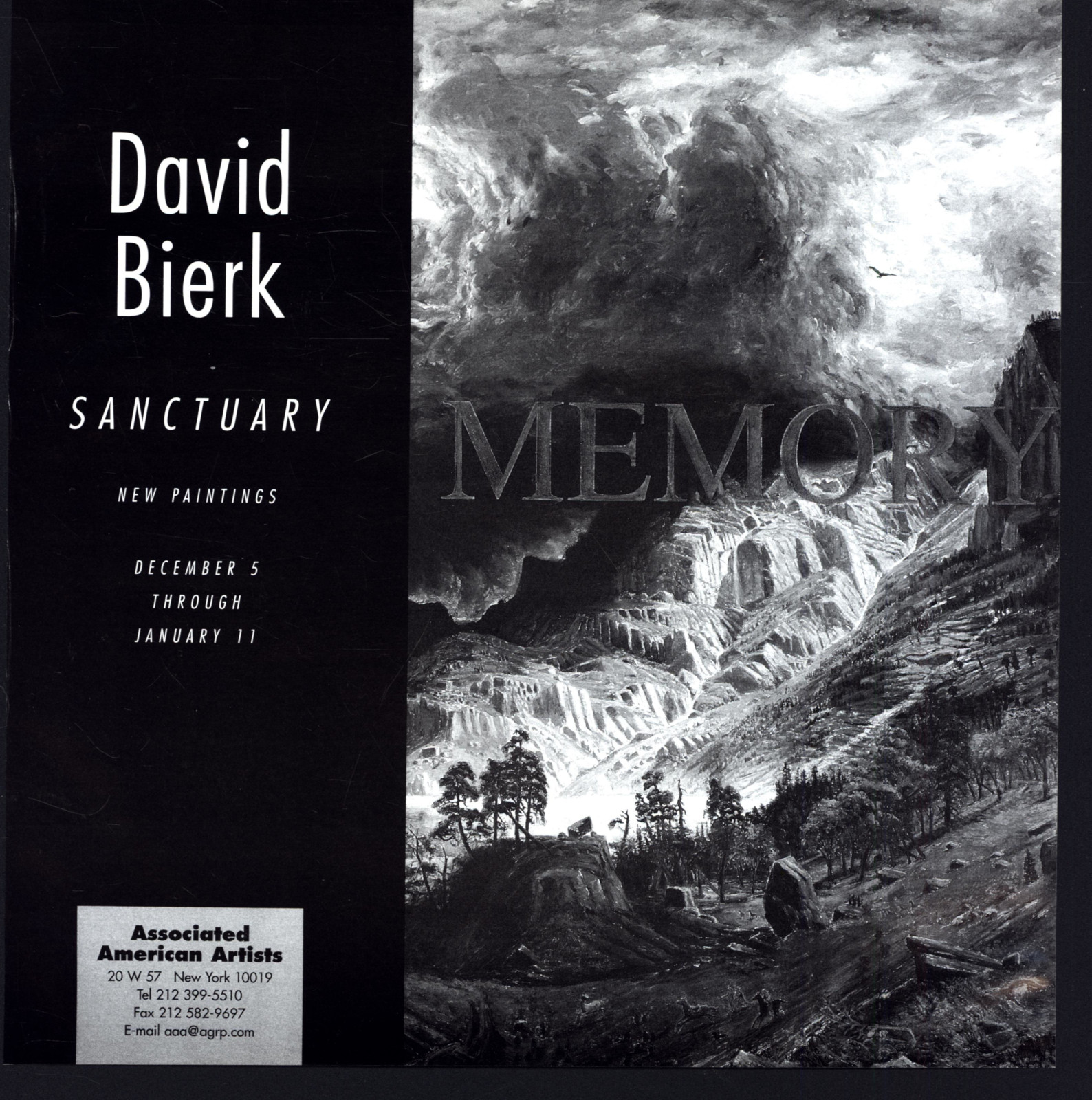 1996 DAVID BIERK SANCTUARY ASSOCIATED AMERICAN ARTISTS NYC PRINT AD