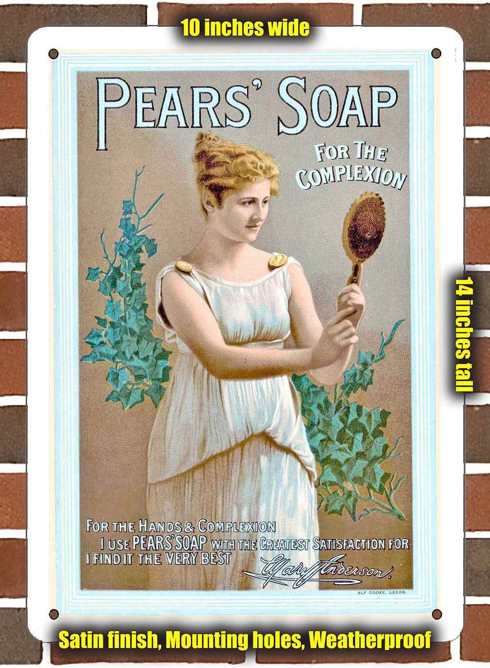 Metal Sign – 1901 Pears’ Soap- 10×14 inches