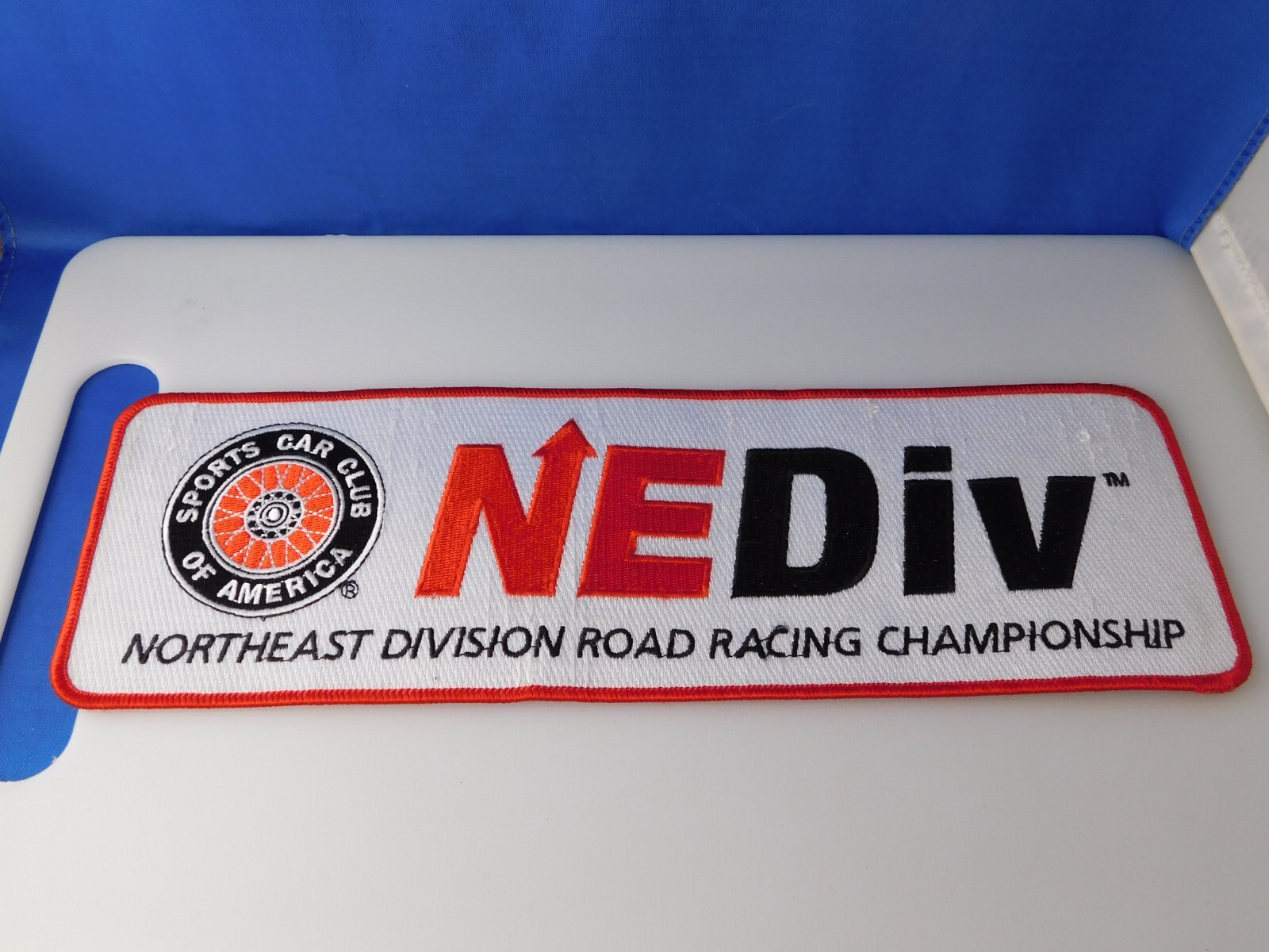NEDIV PATCH NORTHEAST DIVISION ROAD RACING CHAMPIONSHIP SPORTS CAR CLUB AMERICA