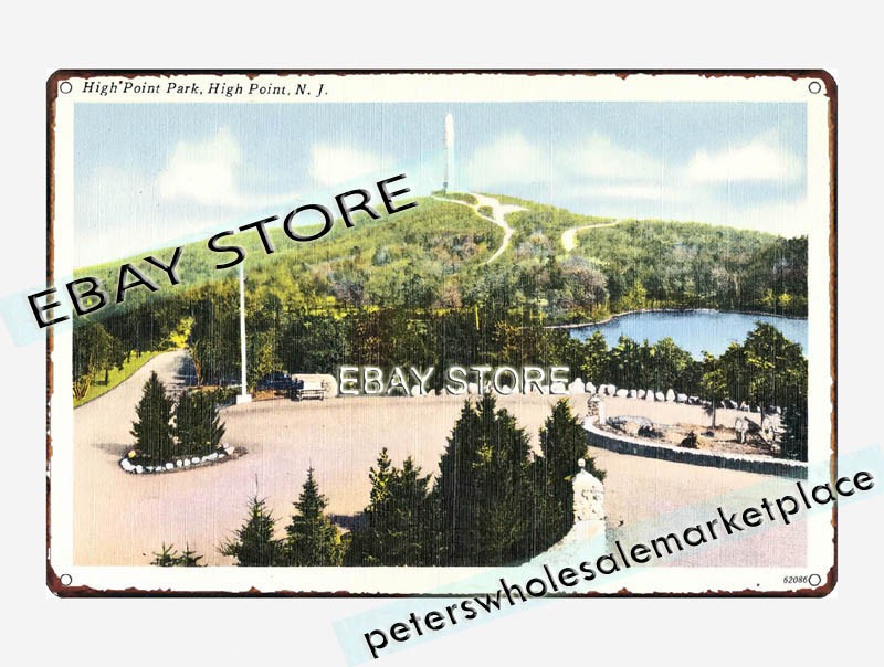 1930-45 High Point Park, High Point, N. J. New York tin sign decor bar club shop