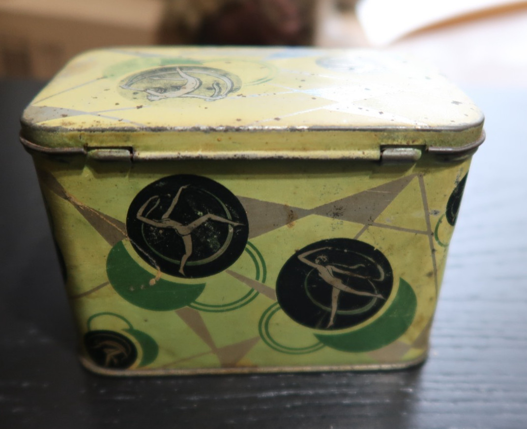 Vintage Detecto Charm Box Tin 1929 Jacobs Watches Your Weight Art Deco Nudes