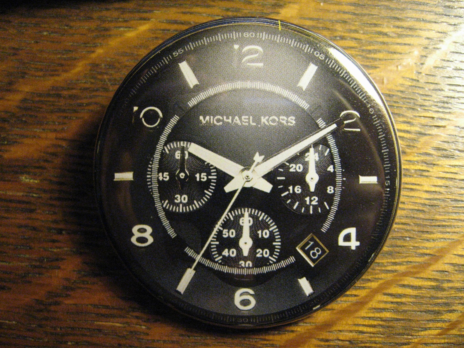 Michael Kors Multi Dial Designer Watch Advertisement Pocket Lipstick Mirror