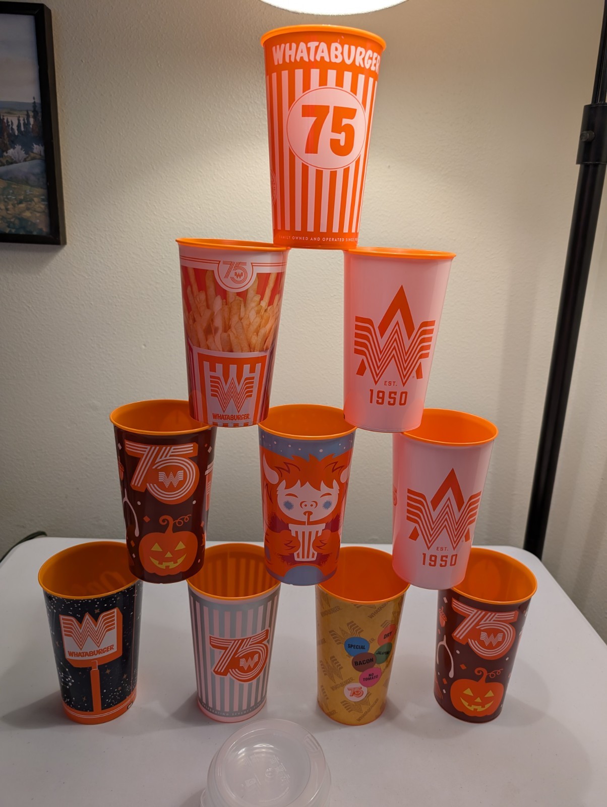 WHATABURGER – 75th Anniversary – Limited Edition 32 oz Collector Cups Set of 10