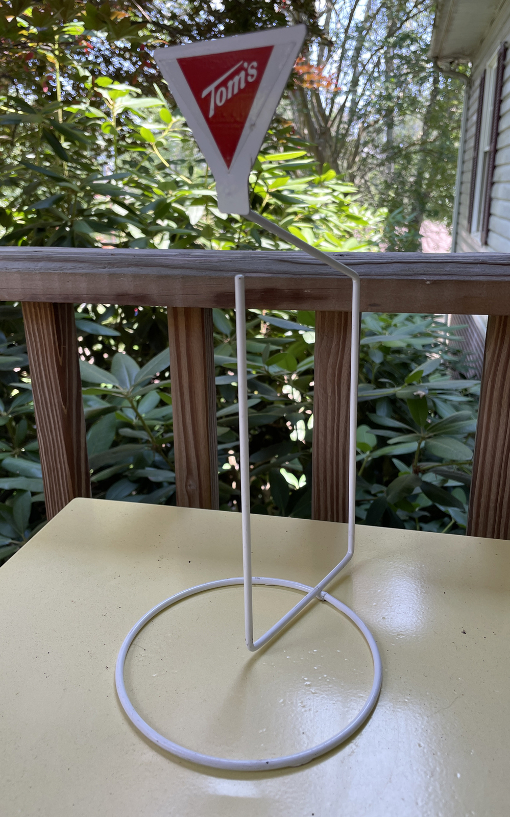 Vintage Tom’s Peanuts Chips Store Counter Display Metal Rack 12″ x 5.5″ x 7.25″