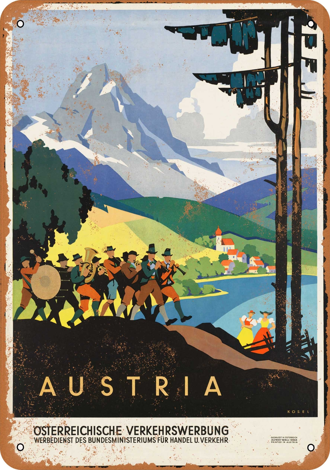Metal Sign – Austria – Vintage Look Reproduction 5