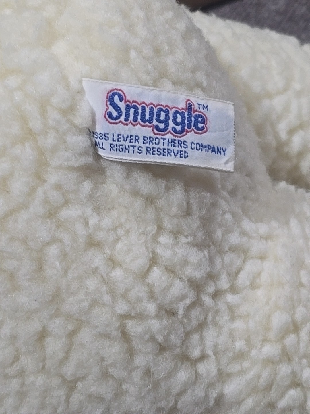 Vintage 1986 Snuggle Bear Plush Lever Brothers Fabric Softener Advertising