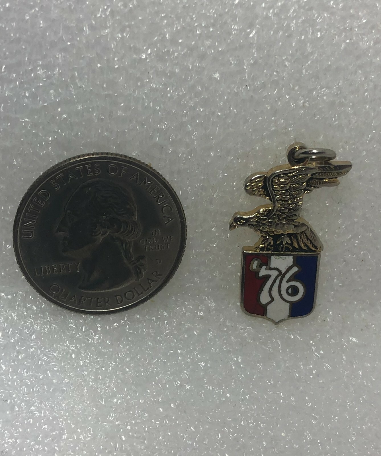 ’76 Red White Blue Eagle Charm
