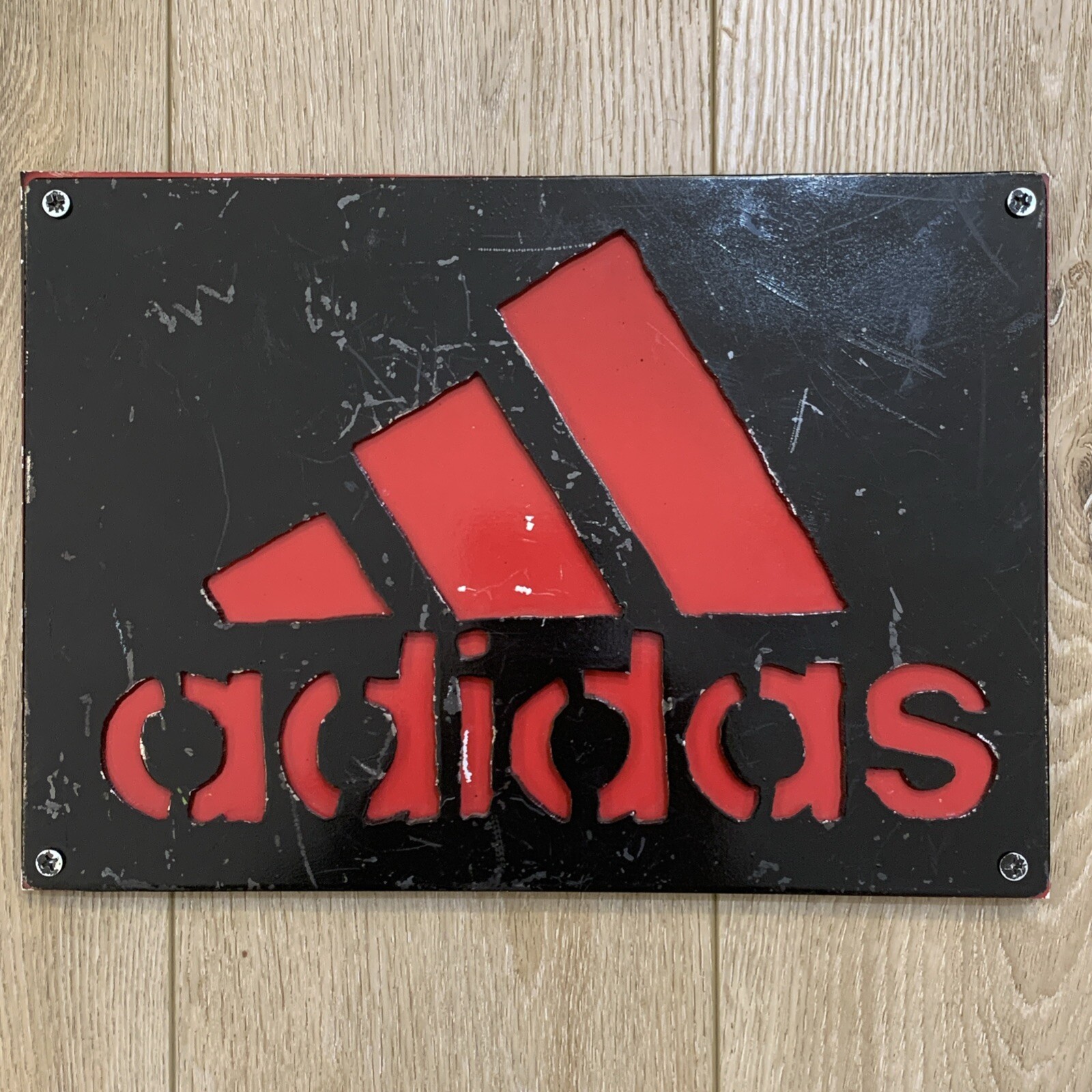 ADIDAS STORE SIGN DISPLAY 13”x9” SOCCER BASKETBALL Derrick Rose Rough Cut Heavy