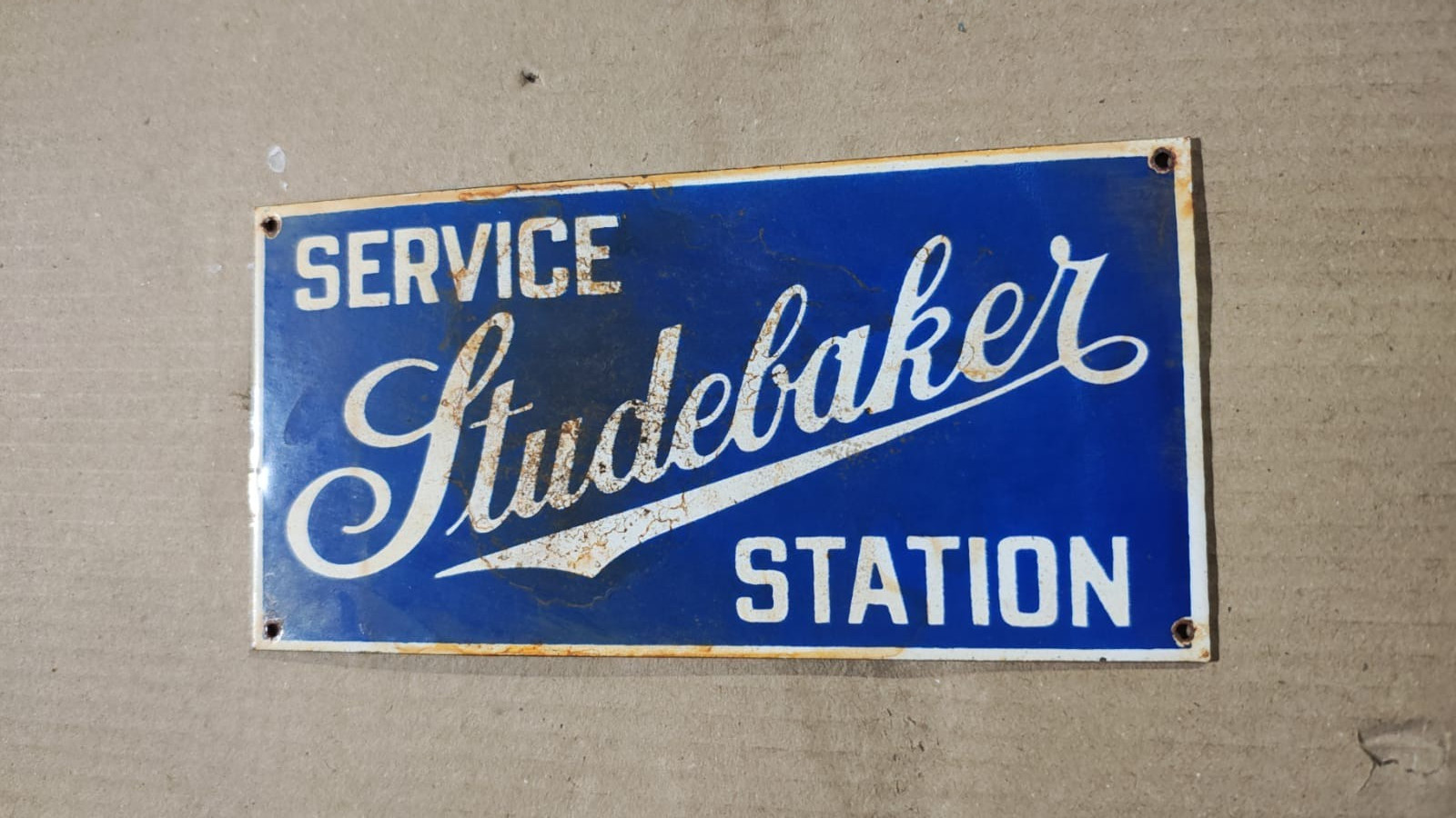 Porcelain Studebaker Enamel Sign 8 x 4 Inches