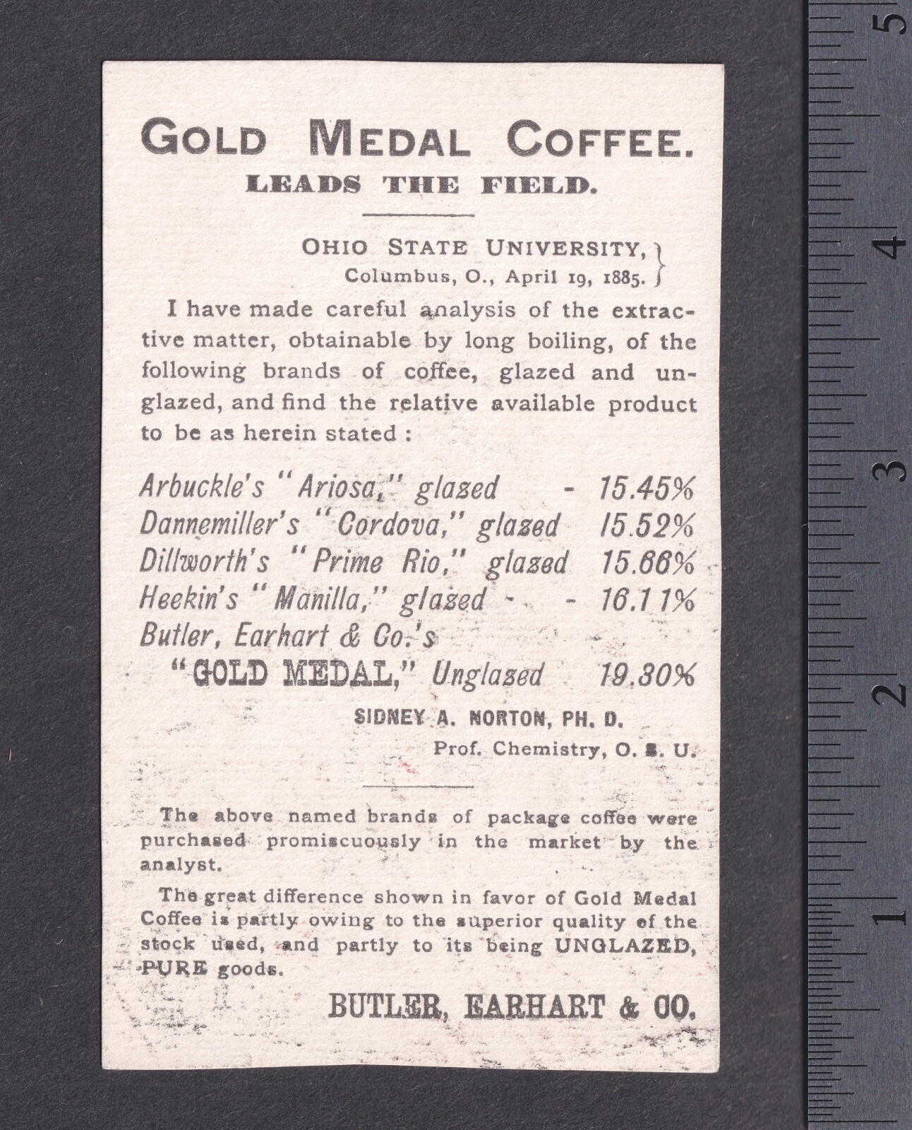 Victorian Tourist Egyptian Pyramid Gold Medal Coffee Pot 19th Century Trade Card