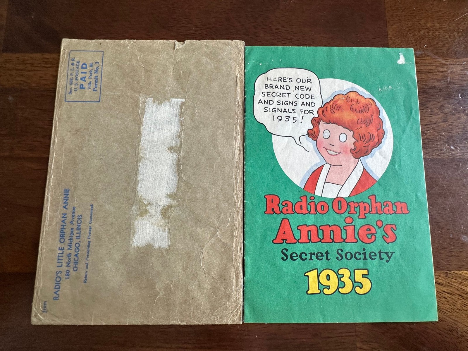 Radio Orphan Annie Secret Society 1935 Booklet Vintage Membership Pamphlet