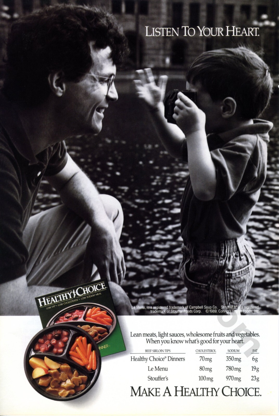 1989 Healthy Choice Frozen Dinners Old Vintage Print AD Neat Gift Idea! (746)