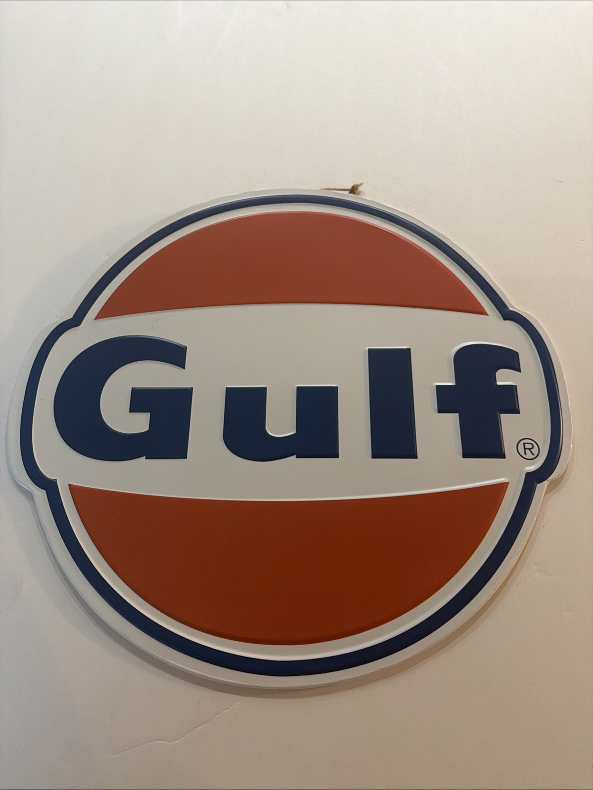 Gulf Oil Reproduction Embossed 15” Heavy Metal Sign