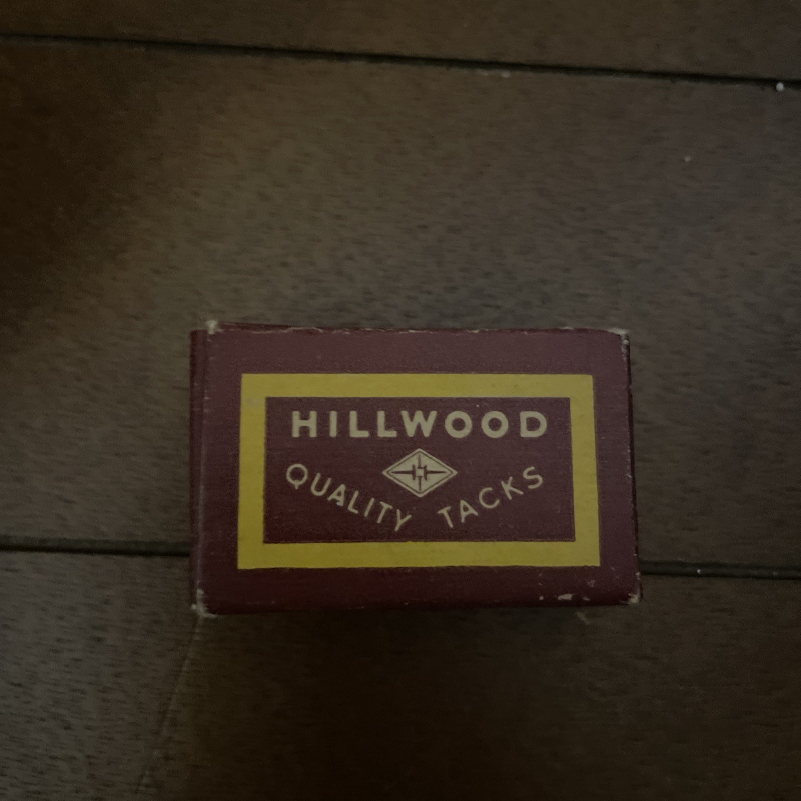 Vintage Hillwood Tack Box 1940 Advertising W Tacks Cleveland Ohio Hardware Store