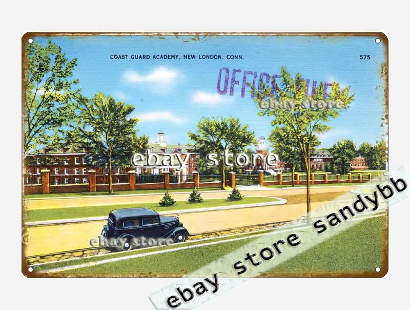1930-45 Coast Guard Academy, New London, Connecticut tin sign new bedroom design