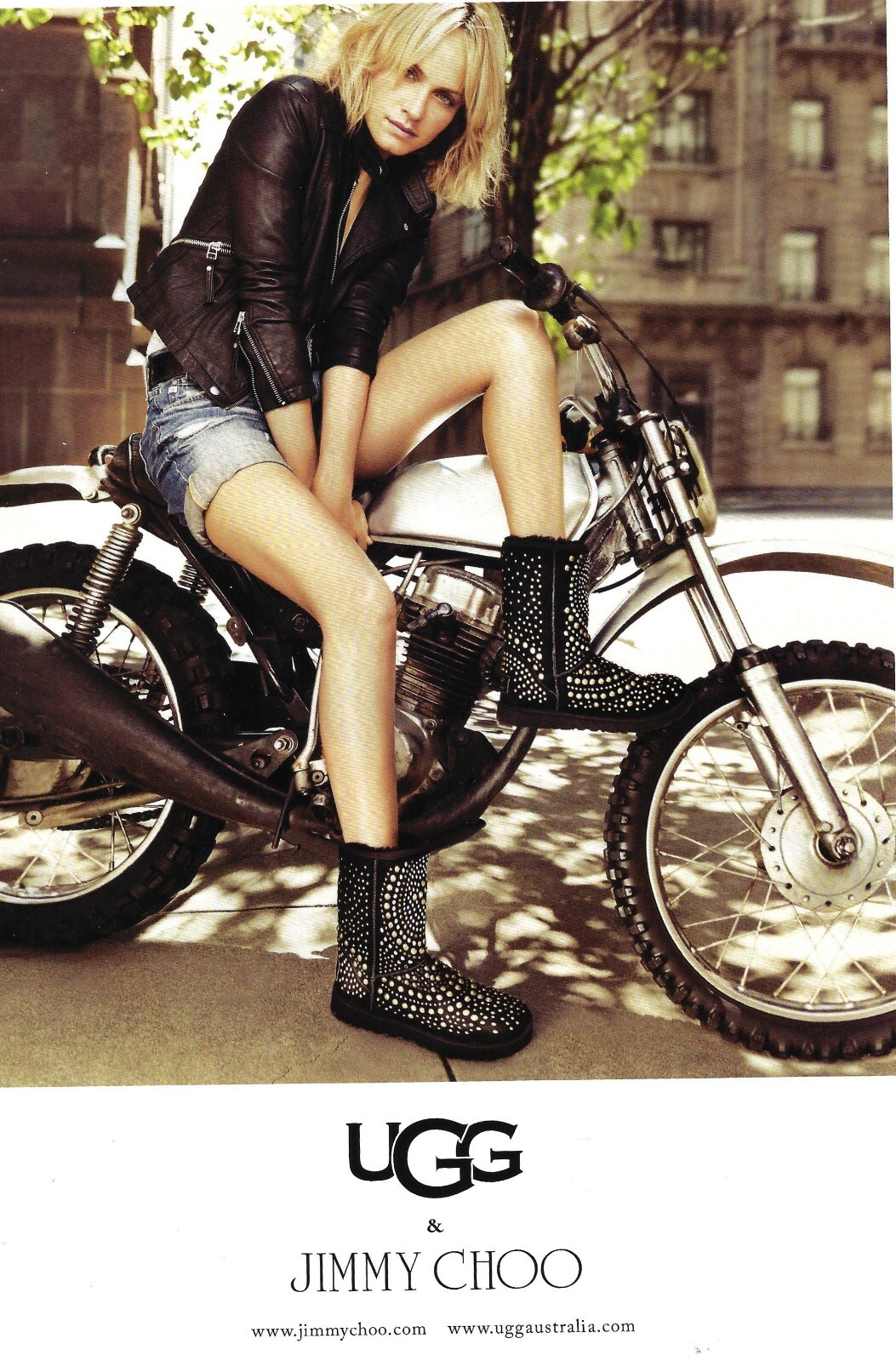 UGG & Jimmy Choo Boots : AMBER VALLETTA Sexy legs 2010 Magazine Print Ad