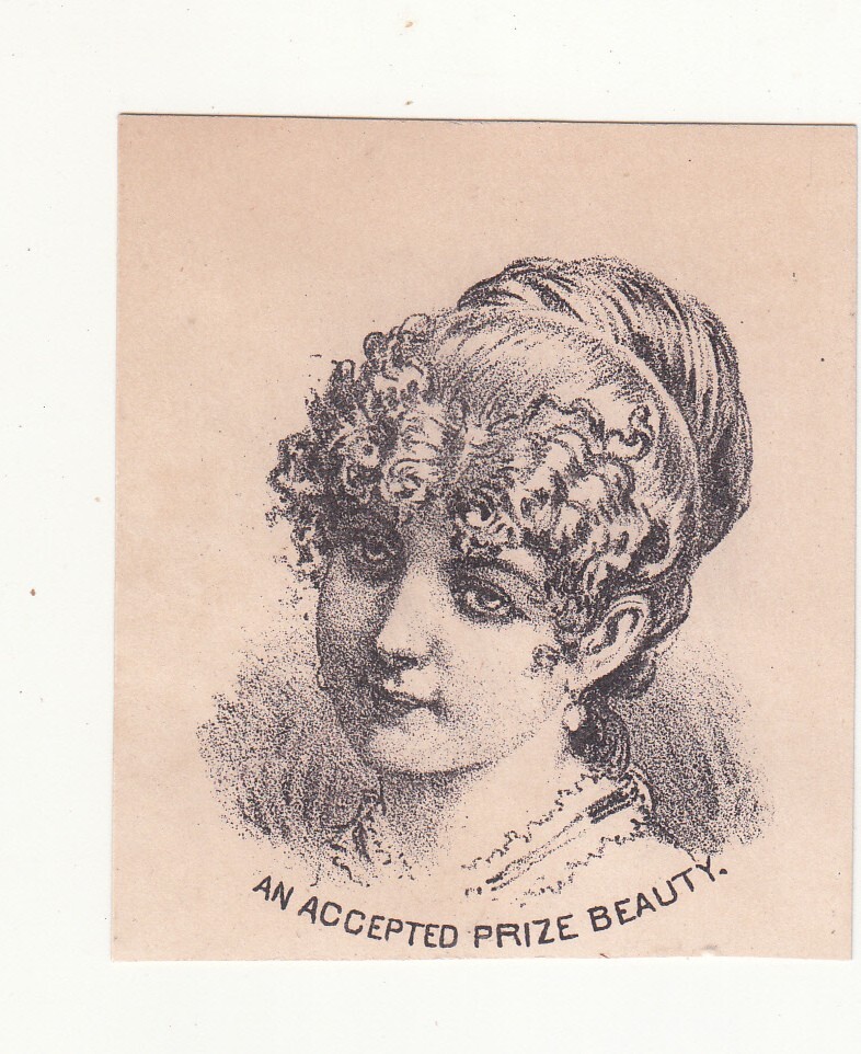 An Accepted Prize Beauty Portrait Woman No Advertising Vict Card c1880s