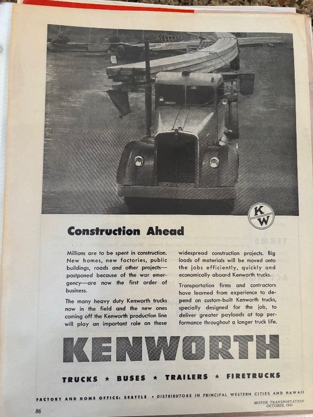 Kenworth Truck ad Brochure Advertisement Literature