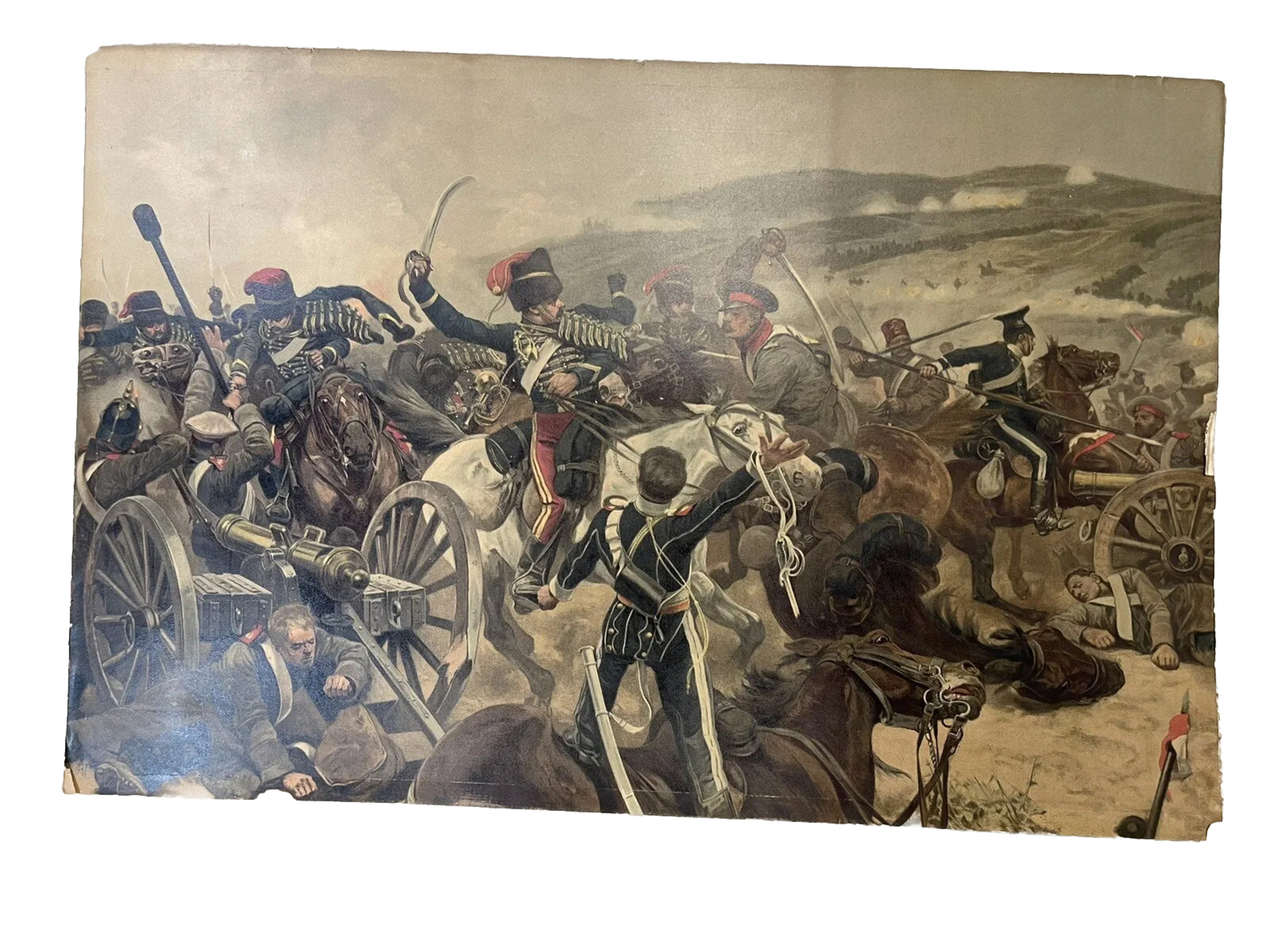Military Print Signed Woodville 1897 / 32”X22”