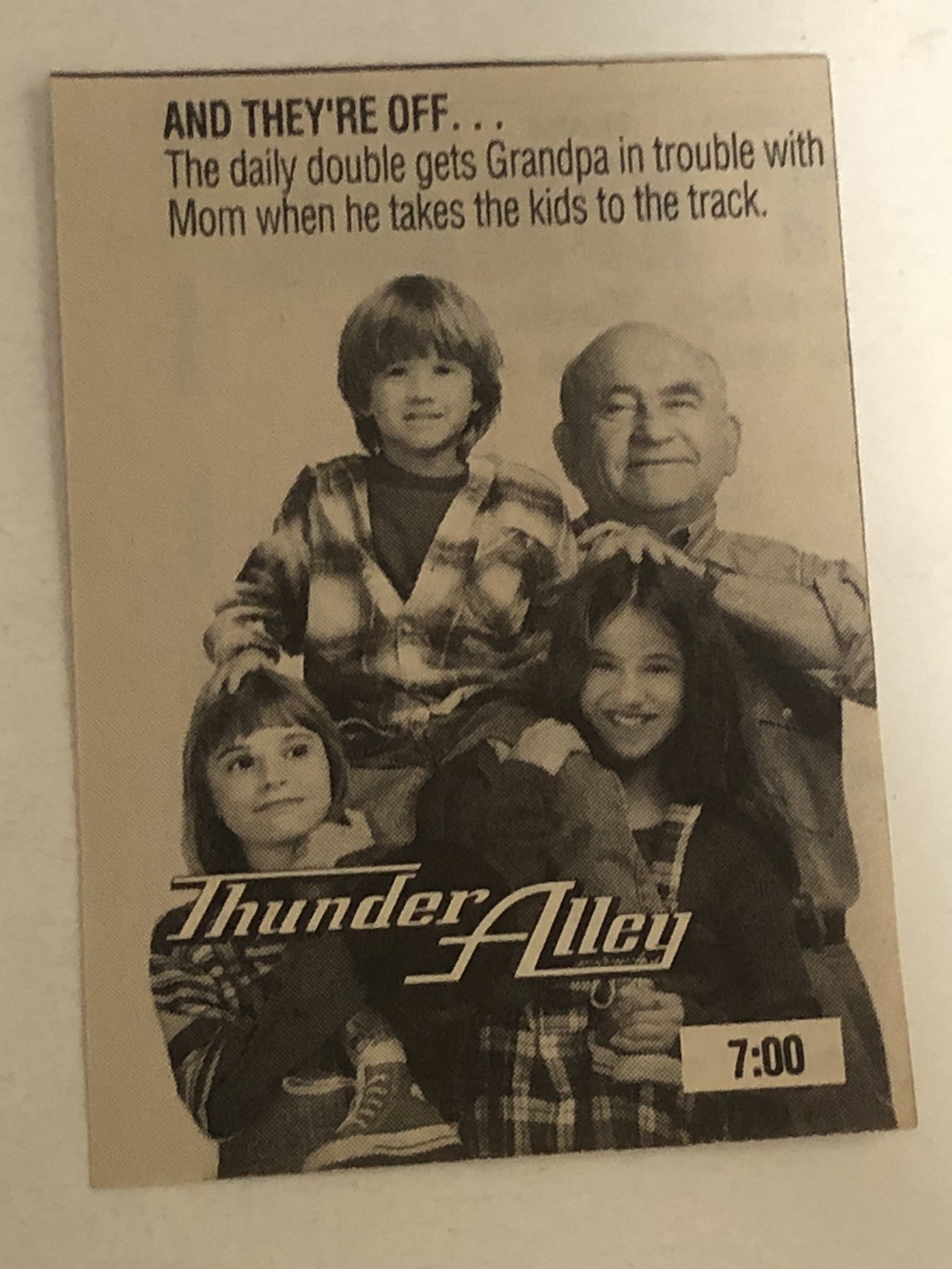 Thunder Alley ABC Tv Series Print Ad Vintage Ed Asner Jim Beaver Tpa4