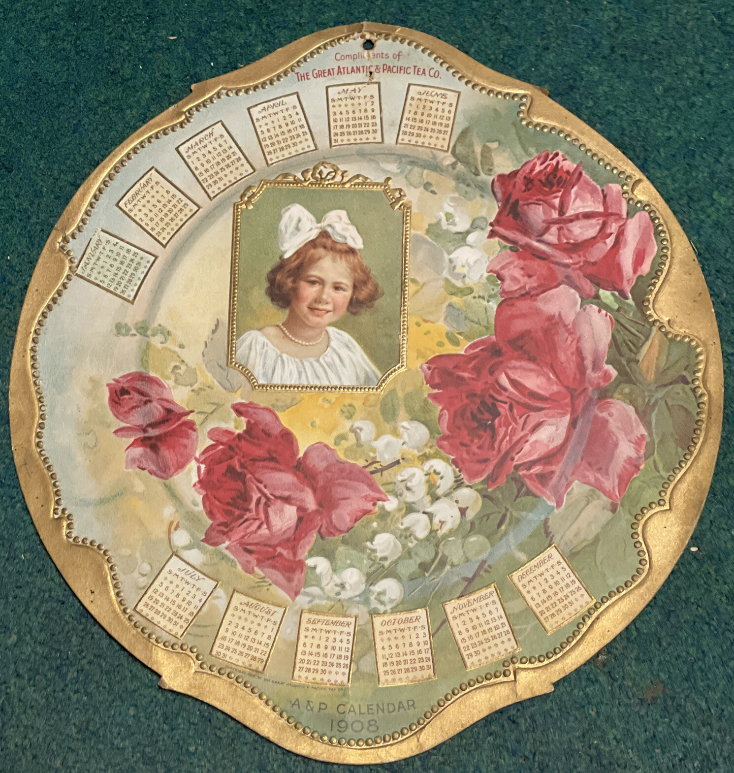 Great Atlantic and Pacific Tea Company 1908 Advertising Calendar