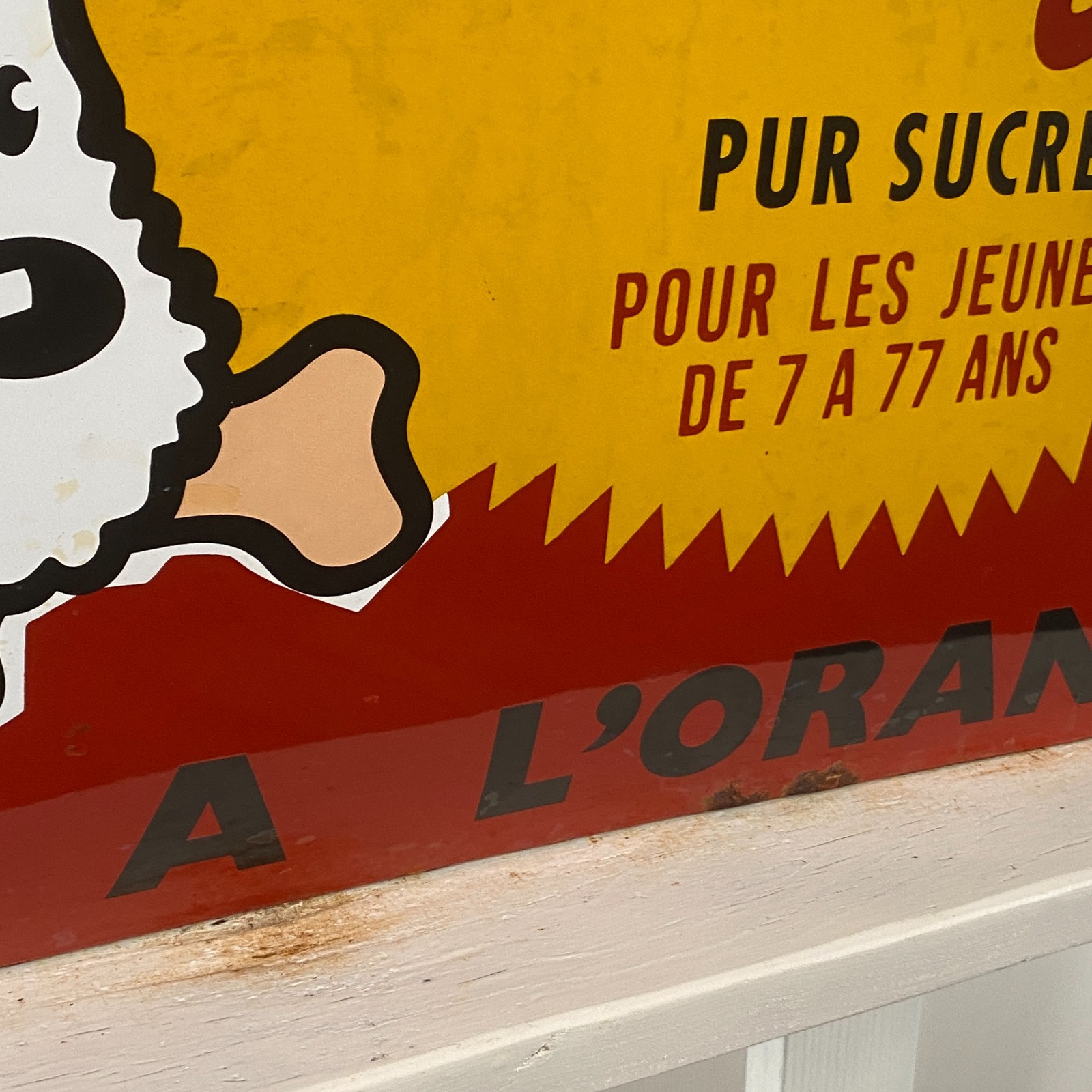 TINTIN – Advertising Sign – 60x40cm (23.6×15.7″) – Nice Porcelain Enamel Signage