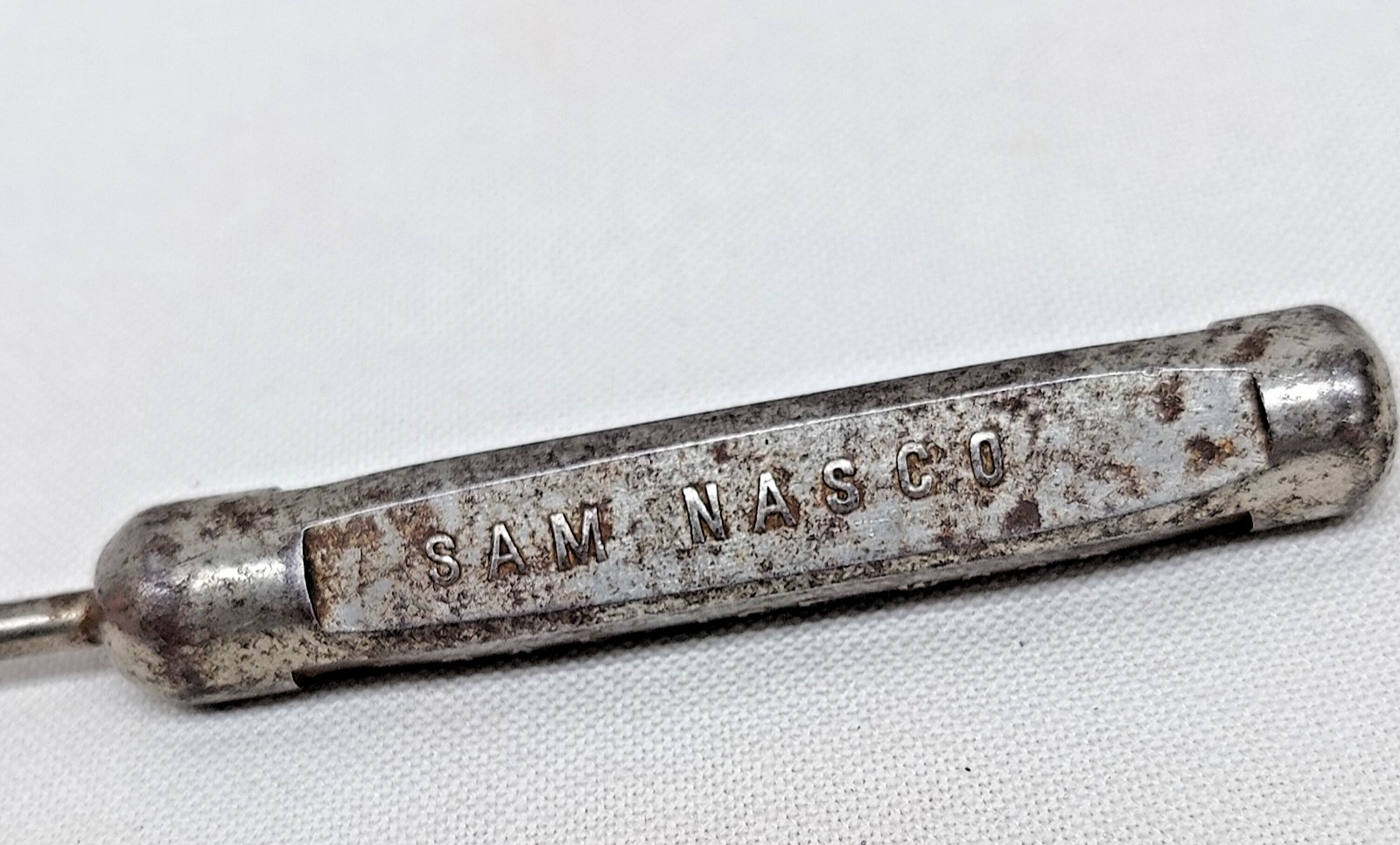 Antique Lyndhurst New Jersey Metal Advertising Ice Pick Sam Nas Co Ice Wood Coal