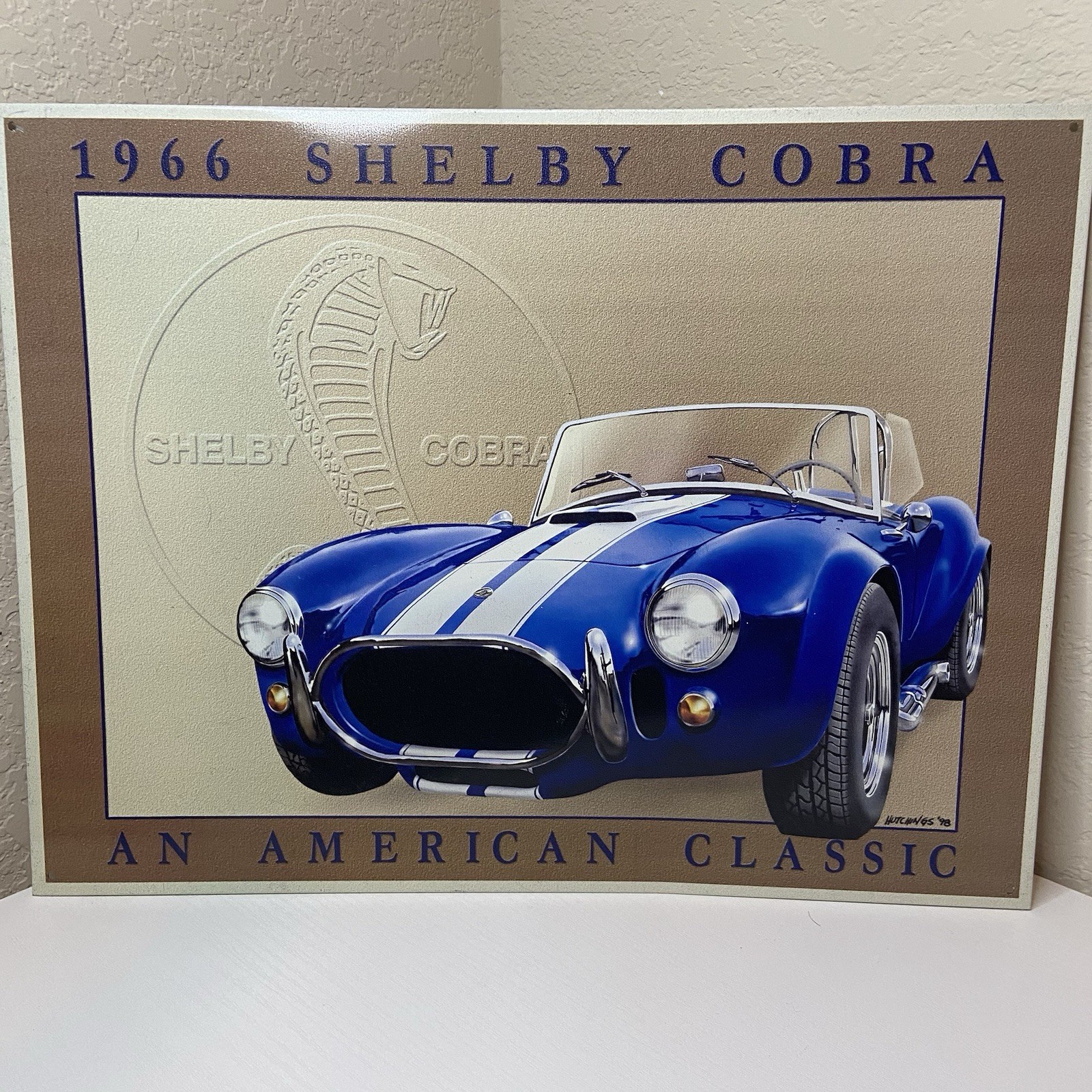 Desperate Enterprises 1998 Shelby Cobra Metal Plate Sign