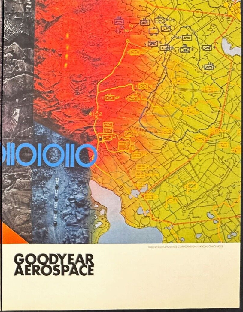 Goodyear Aerospace Military Image Technology Vtg 2 Page Print Ad 1986