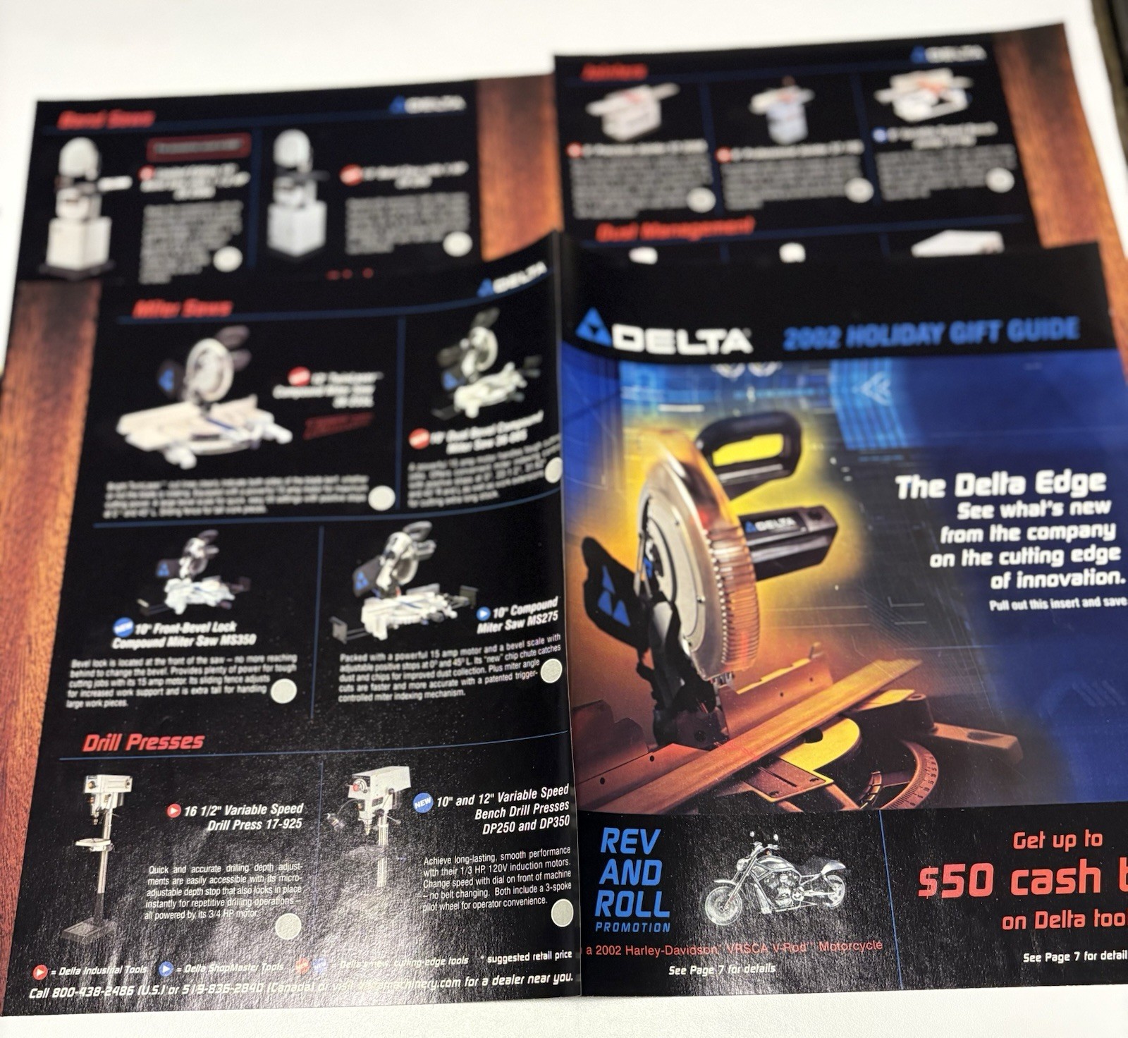 2002 Delta Power Tools Saws Drill Presses Several Page Ad -#613